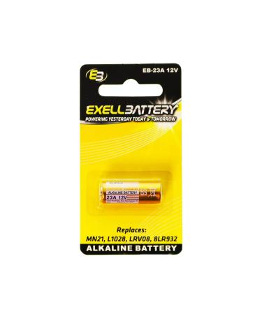 Exell EB-23A Alkaline 12V Battery Replaces 27A A27 B-1 CA22 EL-812 EL812 G27A GP27A L828 MN27 R27A