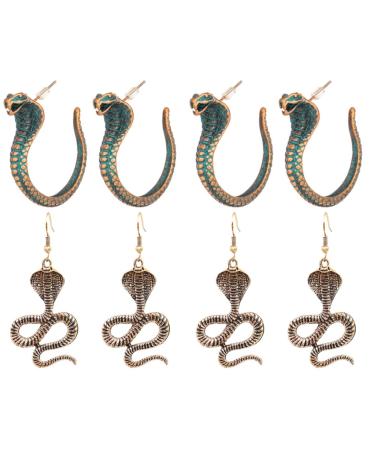 SOIMISS 4 Pairs Earrings Earring Cuffs for Women Earings for Women Long Silver Eardrop Popularity Miss