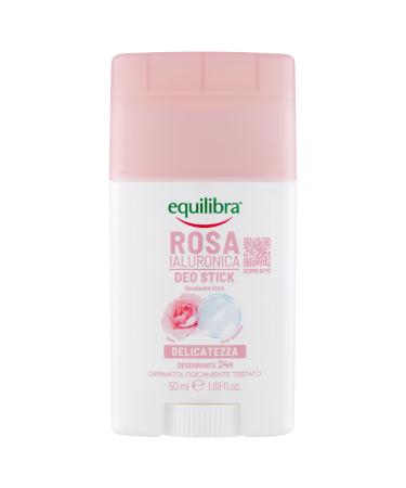 Equilibra Equilibra Body Hyaluronic Rose Deo Stick Deodorant Stick Suitable for Sensitive Skin 24H Deodorant with Anti-Odor Complex with Rose Base and Hyaluronic Acid 75 ml