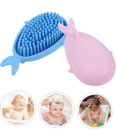 GAFOKI Baby Shampoo Brush Set - Newborn Hair Washing Tool with Scalp Exfoliator, Cartoon Whale Design for Gentle Bath Time - Buy Online on GoSupps.com