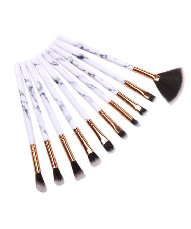 Jootuepo 10pcs Brazen Marble Makeup Brush Set - Soft Hair Eyeshadow Eyebrow & Eyeliner Brushes for Flawless Eye Makeup - Buy Online on GoSupps.com