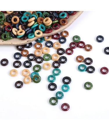 Chiwanji 100pcs Mixed Color Imitation Wood Beads - Wholesale Dreadlock & Braid Hair Accessories for DIY Crafting - Buy Online on GoSupps.com