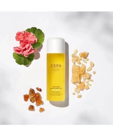 ESPA Soothing Bath and Body Oil 100ml - Myrrh Rose Geranium & Frankincense | Menopause-Friendly | International Shipping - Buy Online on GoSupps.com