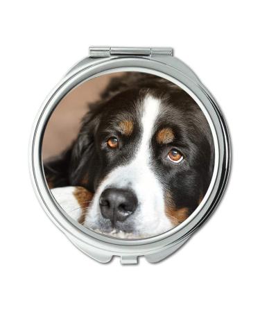 Mirror Travel Mirror Dog Bitch Bernese Mountain Dog Eyes Animal Pet Pocket Mirror portable mirror