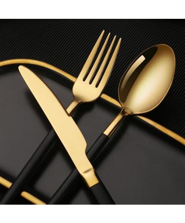 Flatware Sets Tablewellware Black Gold Cutlery Forks Knives Spoons Tableware Set Stainless Steel Cutlery Kitchen Dinnerware Set Stainless Steel (Color : Rose Gold) - Buy Online on GoSupps.com