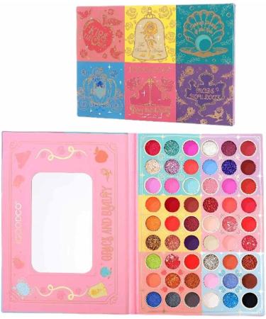 Shimmer Eyeshadow Palette 54 Colors Large Rainbow Eye Shadow - Waterproof High Pigmented Blendable Colorful Eyeshadow Palette for Holiday Cosmetics - Buy Online on GoSupps.com