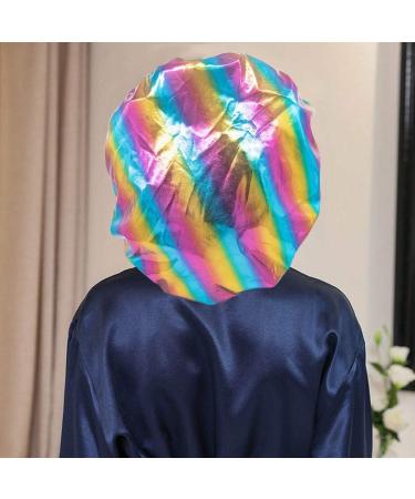 Satin Black Extra Large Bonnet Caps for Women and Girls - Pack of 2 - Buy Online on GoSupps.com