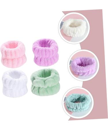 minkissy 4 Pairs Wristband Skincare Headbands Wrist Wash Band Cosmetic Hair Band Sweat Bands for Wrists Shower Hair Band Facial Hair Band Make up Hair Headbands Plush Sweatband Spa Miss - Buy Online on GoSupps.com