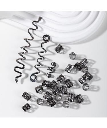 LICHENGTAI 28 Pieces Dreadlocks Jewelry Hair Spiral Clips Hair Dreadlocks Accessories Metal Cuffs Hair Braiding Beads Adjustable Hair Jewelry Braids Accessories for Women Men Braids Decoration Black - Buy Online on GoSupps.com