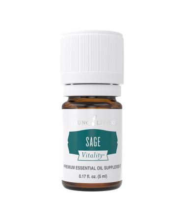 Young Living - Sage Vitality Essential Oil 5 ml | Aromatic Clearing & Culinary Delight | Women's Health & Digestive Support | Antioxidant-Rich | Cleansing Properties