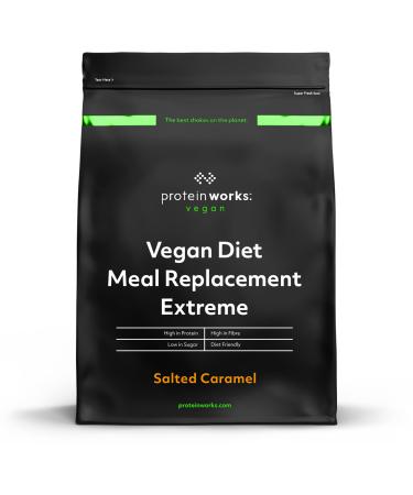Protein Works - Vegan Diet Meal Replacement Extreme | Plant Based Meal Replacement Shake | Added Vitamins | Aids Weight Loss | 33 Servings | Salted Caramel Bandit | 2kg Salted Caramel Bandit 2 kg (Pack of 1)