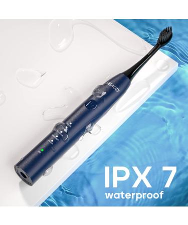 SEAGO Electric Toothbrush | 42,000 VPM Motor | 5 Modes | 2 Dupont Brush Heads | Fast Charge | Whitening Sonic Toothbrush for Adults & Kids - Blue - Buy Online on GoSupps.com