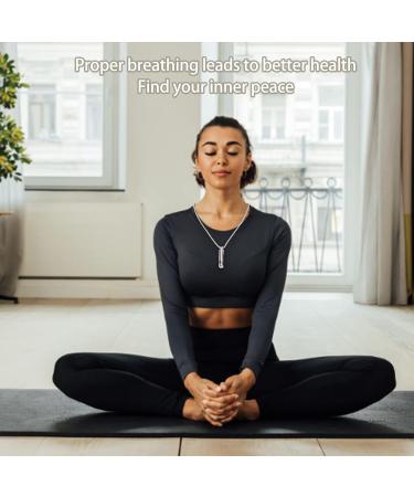 Breathing Necklace for Anxiety Relief | Calming Whistle Necklace for Meditation | Silver Wearable Jewelry - Buy Online on GoSupps.com