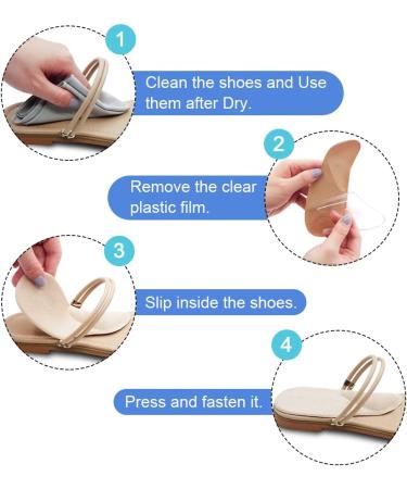 Dr. Foot Arch Support Shoe Inserts for Flat Feet & Plantar Fasciitis - Small Beige | Heel Cushion for Pain Relief - Women & Men - Buy Online on GoSupps.com
