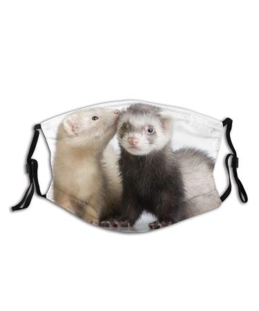 PPFINE Ferrets Fashion Animal Breathable Face Cover Adjustable Reusable Washable For Teenagers Men Women Balaclava Ferrets Fashion Animal 1 count (Pack of 1)