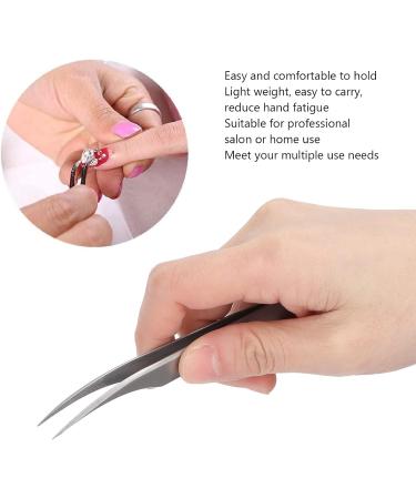 Multifunctional Stainless Steel Pointed Curved Tweezers for DIY Nail Art - Premium Nail Enhancement Tools - Buy Online on GoSupps.com