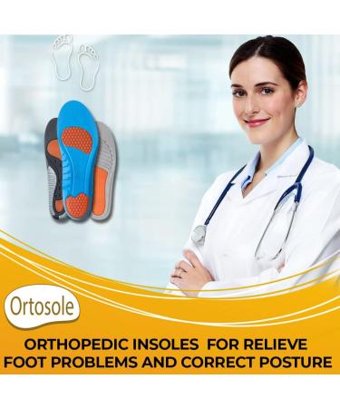 Ortosole Memory Foam Insoles for Children - Shock Absorption, Arch Support, Comfort Shoe Inserts (Men's 7-12) - Buy Online on GoSupps.com