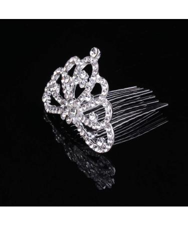 Minkissy Princess Crown Comb Mini Tiara Rhinestone Hair Hoop 12pcs Set for Girls and Women - Exquisite Party Favor Hair Clips - Size 1 - Buy Online on GoSupps.com