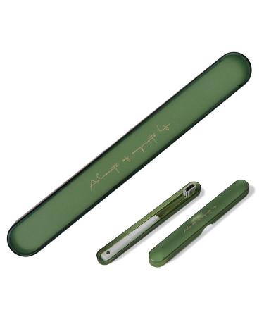 Antibacterial Travel Toothbrush Case Portable Breathable Toothbrush Holder Travel Essentials Toothbrush Cover for Women Leak Hole Translucent Design Toothbrush Storage Box for Travel Business Home Camping School(Green) Green*1