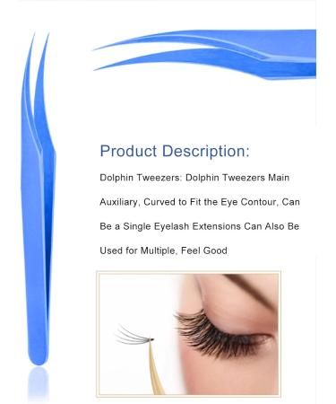 Professional Stainless Steel Eyelash Extension Tweezers - Slightly Curved Eyelash & Nail Art Tools for DIY Projects - Buy Online on GoSupps.com