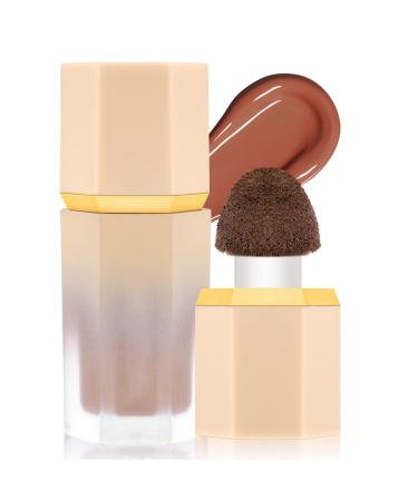 LOPHE Liquid contour stick liquid bronzing stick waterproof with cushion applicator long-lasting contour cream for a natural bronzed look (#01 Light Brown)
