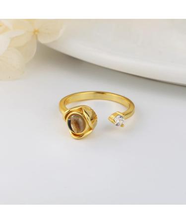 Custom Photo Projector Ring | Personalized Crown-Shaped Engagement & Anniversary Ring for Women - Rose Gold - Buy Online on GoSupps.com