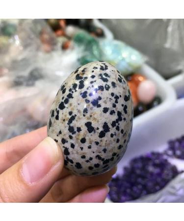 Natural Crystal Rough Specimen 2pcs Natural Speckled Stone Crystal Egg Specimen Decoration Collection for GiftStone - Buy Online on GoSupps.com