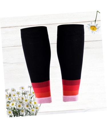 Yardwe Footless Compression Socks - Elastic Calf Support Sleeve for Men & Women - Breathable Shin Splint Relief & Sports Calf Brace - Red - Buy Online on GoSupps.com