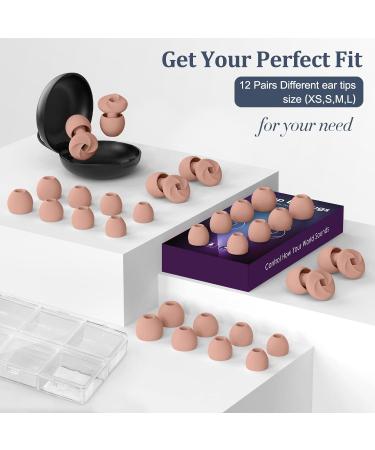 3 Pairs Reusable Ear Plugs for Sleeping | Soft Silicone Noise Cancelling Earplugs - 24dB-33dB - Perfect for Sleep Work Study Snoring Concert & Swimming - Buy Online on GoSupps.com