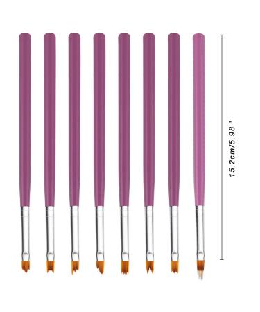 MWOOT 8-Piece Nail Brush Set | Gel Nail Art Pen & Liner Kit for Ombre Gradient Designs | Professional Nail Art Tools for Stunning Nails - Buy Online on GoSupps.com