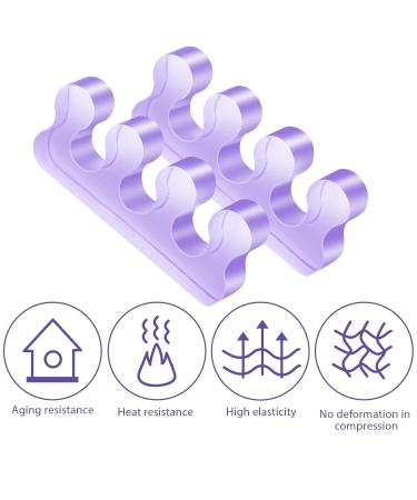 Purple Silicone Toe Separator - Washable & Reusable Toenail Divider for Perfect Pedicure & Overlapping Toes Care - Buy Online on GoSupps.com