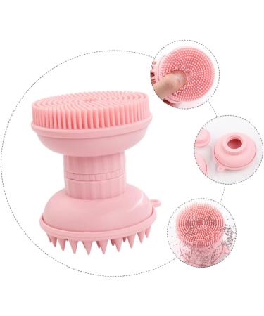 DOITOOL 1pc Three-in-one Bath Brush Filler Pink Baby Deep Cleaning Silica Gel 8.6x7cm Pink - Buy Online on GoSupps.com