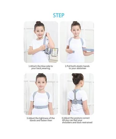 Adjustable Posture Corrector Back Support Girls Shoulder Belt Rectify Straighten Pink L - Buy Online on GoSupps.com