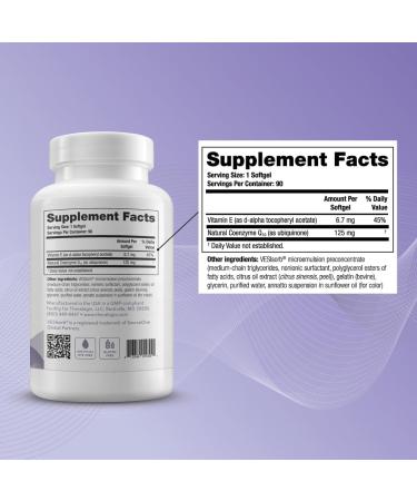 Theralogix NeoQ10 High Absorption CoQ10 Supplement | 125mg CoQ10 for Fertility & Heart Health | 90-Day Supply | NSF Certified - Buy Online on GoSupps.com