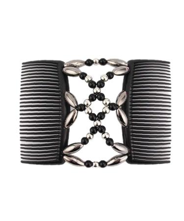 Pearl Hair Combs Magic Elastic Hair Clips Stretchy Hair Combs Double Clip For Female Girls Hair Accessories