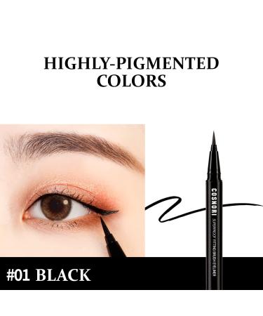 COSNORI Superproof Brush Eyeliner 01 Black - 24h Liquid Pen Eyeliner - Buy Online on GoSupps.com