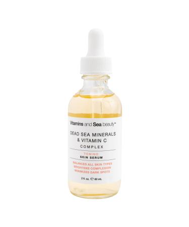 Vitamins and Sea Beauty Dead Sea Minerals and Vitamin C Serum for Face Skin Tone Correcting Dark Spot Corrector Antioxidant Hydrating Anti Aging Facial Serum for Glowing Skin 2 fl oz Dead Sea Minerals & Vitamin C Complex