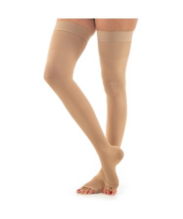 Thigh High Compression Stockings 20-30 mmHg Firm Level (2X-Large)