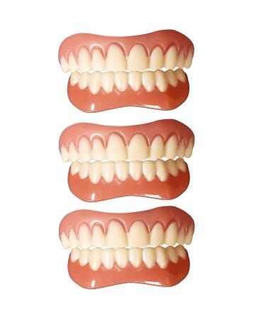 YC replacement veneers for false teeth top and bottom for plug in cosmetic teeth makeover set for white beautiful denture 3 pairs