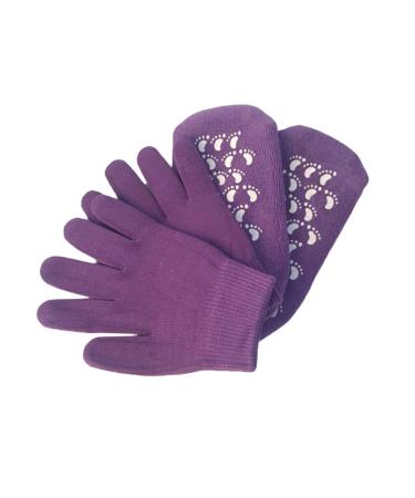 Moisturizing Socks for Hands Cracked Heel Socks Hands Whitening Gloves Cracked Spa Socks Jojoba Carrier Oil Dry Skin Gloves Women Feet Moisturizer Socks Spa Gel Socks Indoor Purple