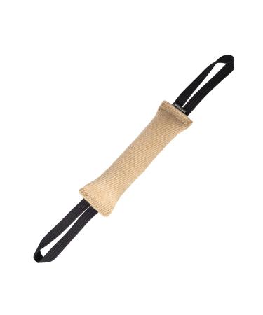 Dingo Gear Jute Bite Sausage with Two Holders 28 cm x 6 cm IGP IPO Training with Dog Retriever S00146 2 Holders 28x6 cm