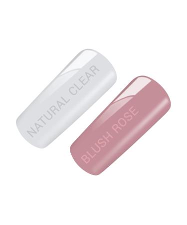 Poly Acrylic Gel Tube Set - Clear & Blush Rose (2 x 30g) | International Shipping Available - Buy Online on GoSupps.com