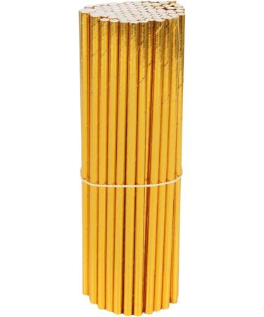 AIDIRui Gold Foil Paper Straws Biodegradable Disposable Party Drinking Straws Pack of 100 Holiday Celebrations - Buy Online on GoSupps.com