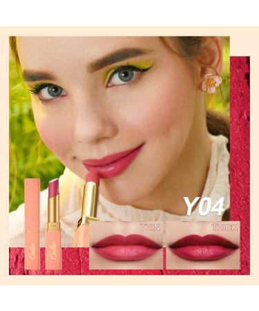 Oulac Pink Lipstick & Blush | Highly Pigmented Multi-Use Blush Stick | Hydrating Long-Lasting Vegan Lip Cream (Y04 Super Girl) - 3.6g - Buy Online on GoSupps.com