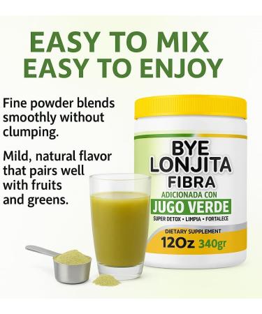 Fibra Natural-Dietary Supplement 12 oz Plant-Based Fiber Blend w/Ginger Green Tea Spinach Moringa Nopal Pineapple & Maca Digestive & Gut Wellness Support Vegan Non-GMO By BexpertsUSA Panza. - Buy Online on GoSupps.com