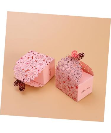 VILLCASE Personalized Tags 20 Pcs Box Gift Boxes Party Favor Boxes Chocolate Box Pink Hollow Out Personalized Labels - Buy Online on GoSupps.com