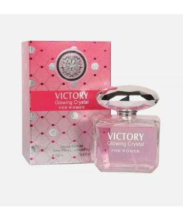 Glowing Crystal Eau De Parfum for Women 3.4 fl oz Natural Spray - Long Lasting Enchanting Fragrance - Natural Sweet Freshness. Ideal for gift on special occasions Birthdays Holidays Anniversary.