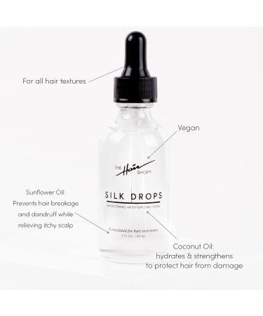 The Hair Shop Silk Drops Serum for Remy Hair Extensions - Coconut & Sunflower Infused (2 fl oz) - Buy Online on GoSupps.com