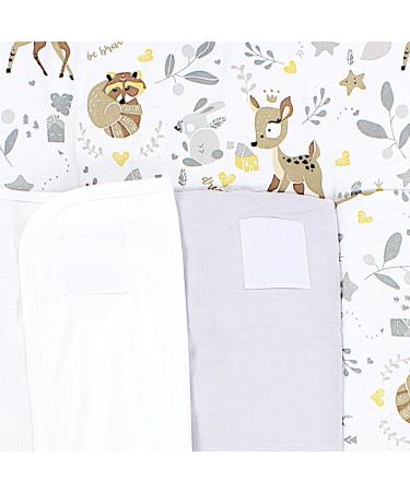 TupTam Changing Mat with 2 Terry Cloth Covers | Wild Animals Design | 70x70 cm | Perfect for Baby Care - Buy Online on GoSupps.com