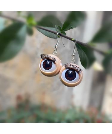 Shop Feyley Earrings: Unique Harajuku-Style Eyelash Eyeball Earrings for Y2K Fashion | International Shipping Available - Buy Online on GoSupps.com